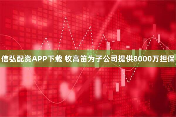 信弘配资APP下载 牧高笛为子公司提供8000万担保
