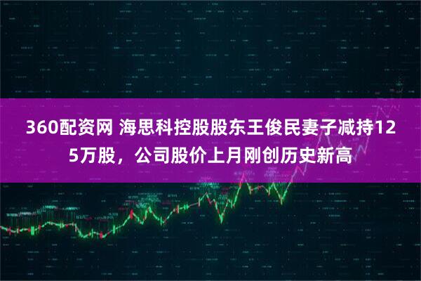 360配资网 海思科控股股东王俊民妻子减持125万股，公司股价上月刚创历史新高